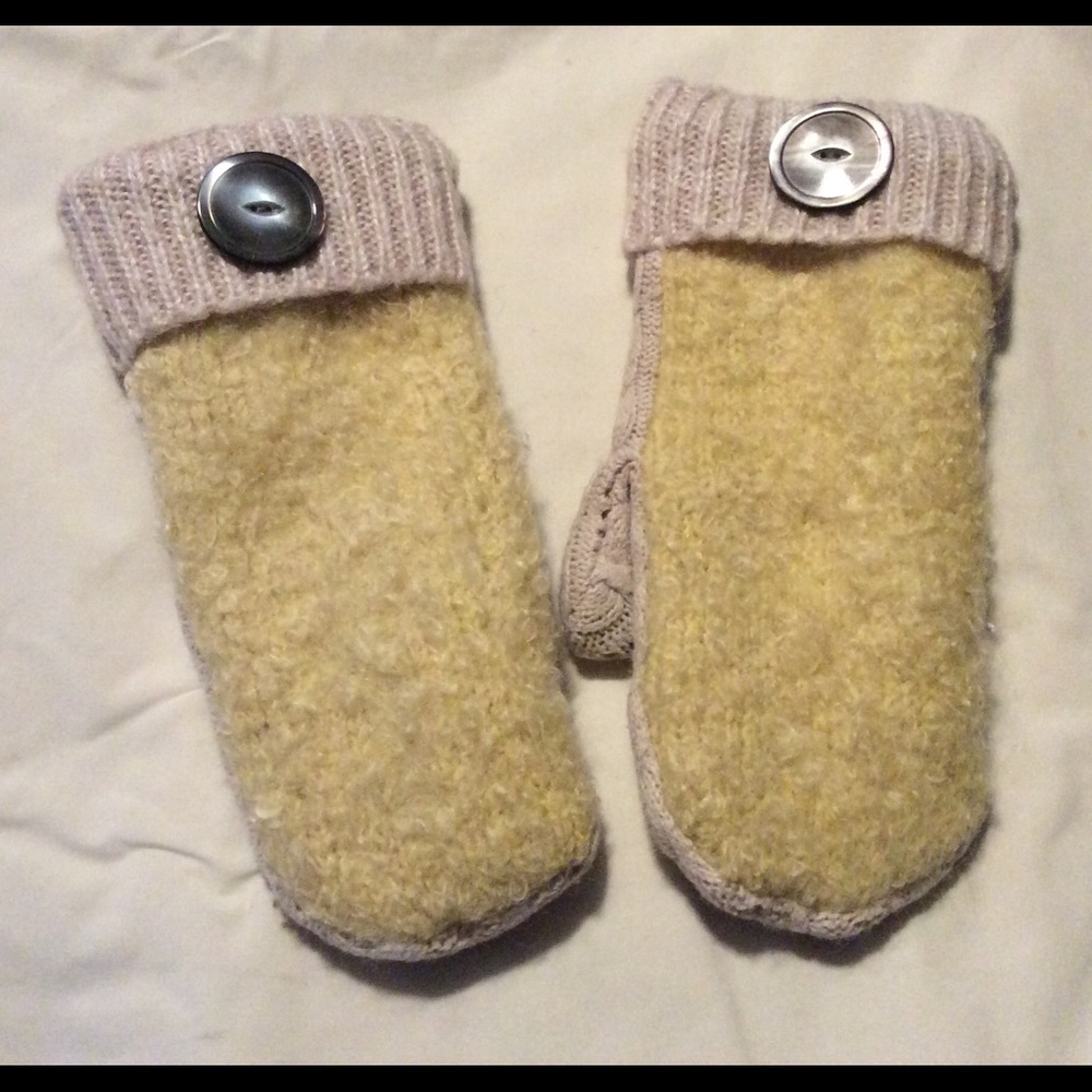 Handmade mittens made from vintage sweater